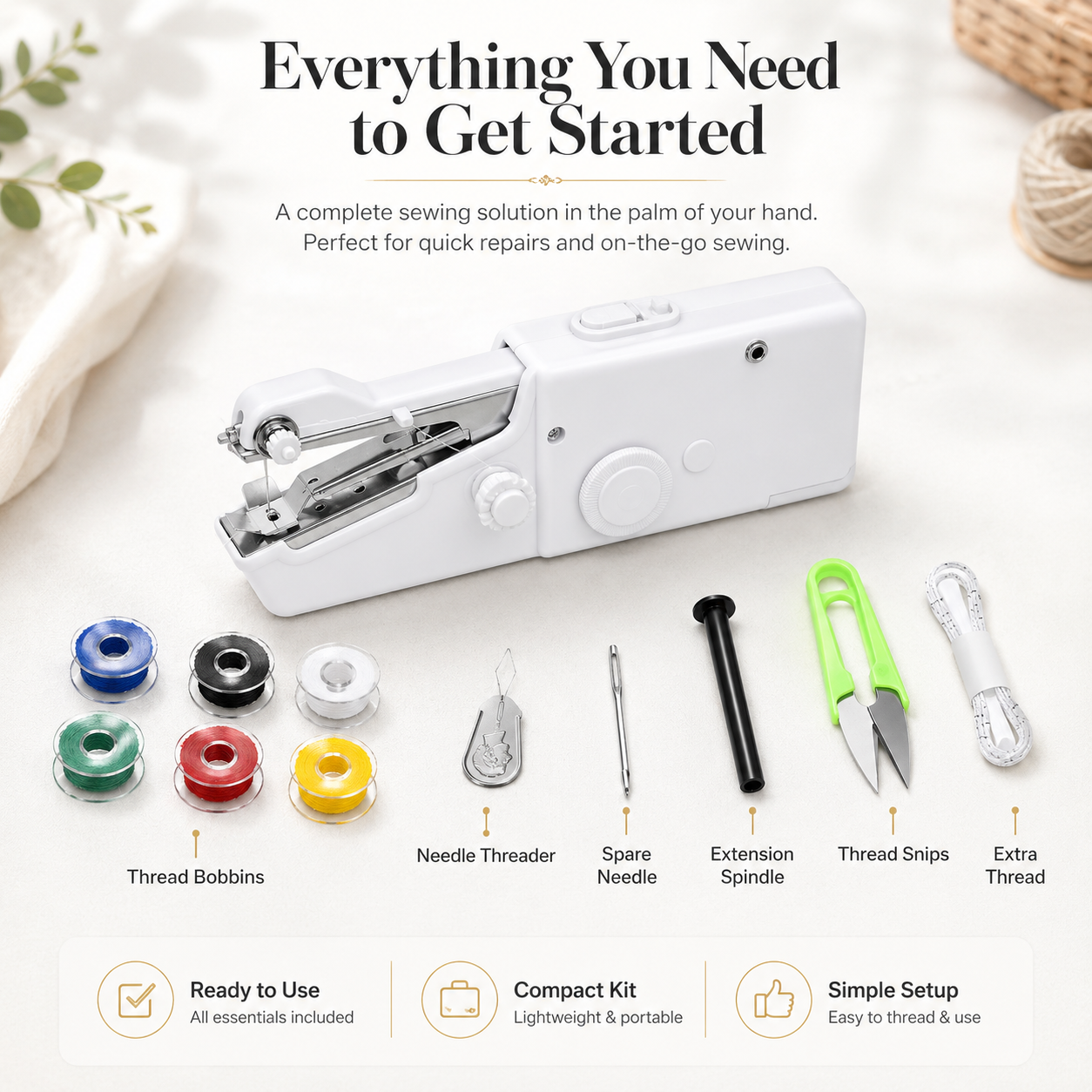 Cordless Handheld Sewing Machine